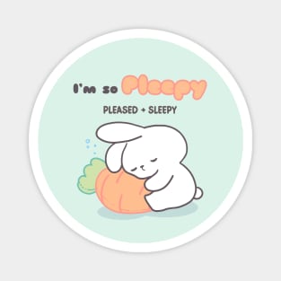 Cute Bunny, sleeping rabbit, sleepy bunny Magnet